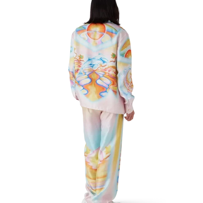 Psychedelische Nirvana-zijden broek