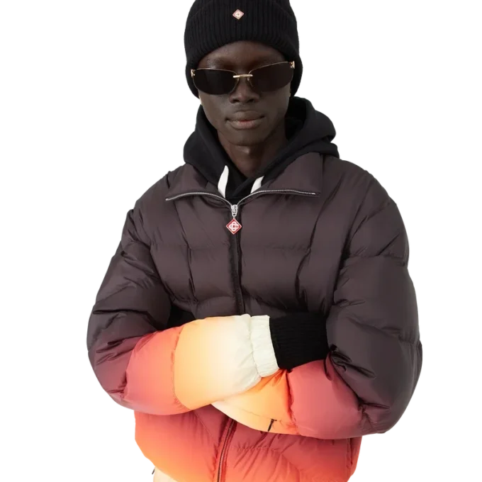 Pufferjack met gewatteerd kleurverloop Pufferjack met gewatteerd kleurverloop