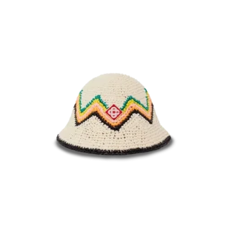 Raffia gehaakte hoed