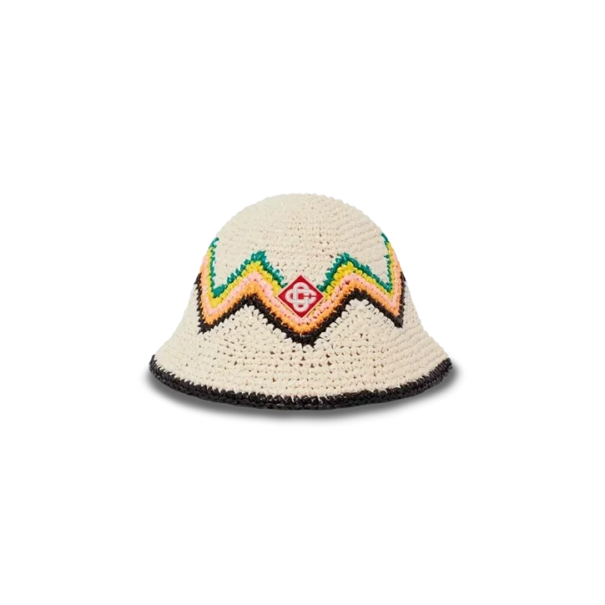 Raffia gehaakte hoed