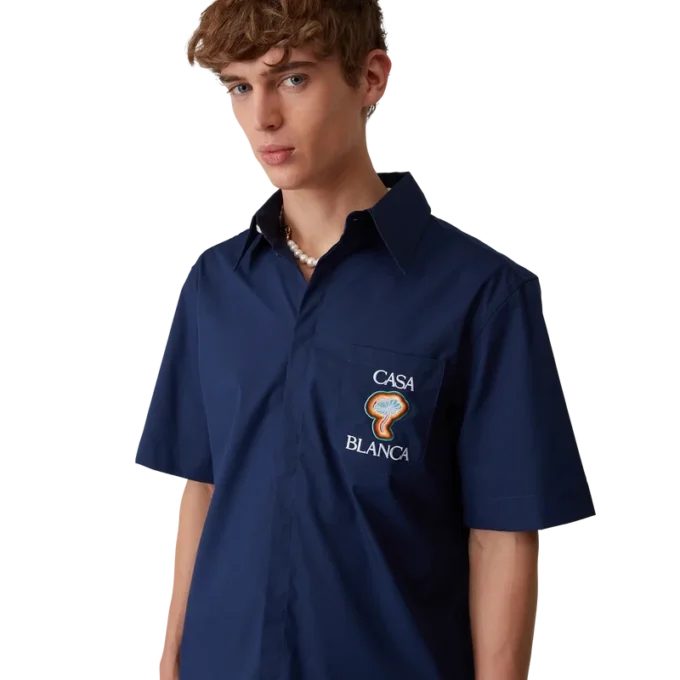 Rainbow Mushroom-overhemd met korte mouwen