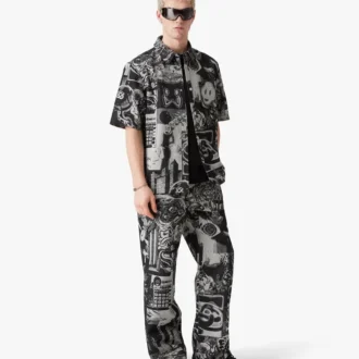 Rave Collage Straight Leg Jeans