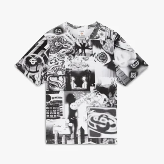 Rave Collage T-shirt met korte mouwen en mesh