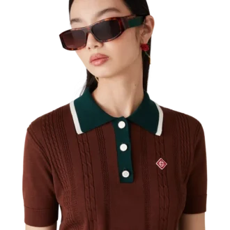 Rechthoekige zonnebril in schildpadmotief