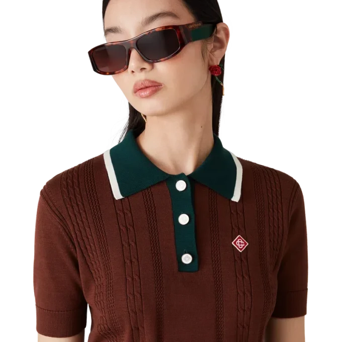 Rechthoekige zonnebril in schildpadmotief