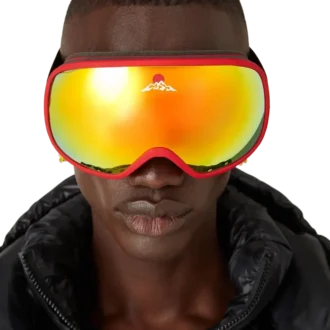 Rood-oranje ski-bril met kleurverloop Rood-oranje ski-bril met kleurverloop