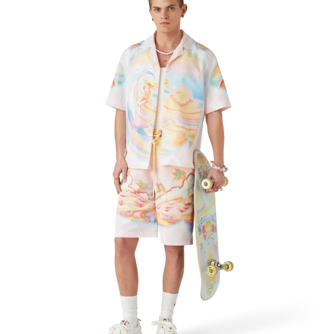 Roze geknoopte parelarmband