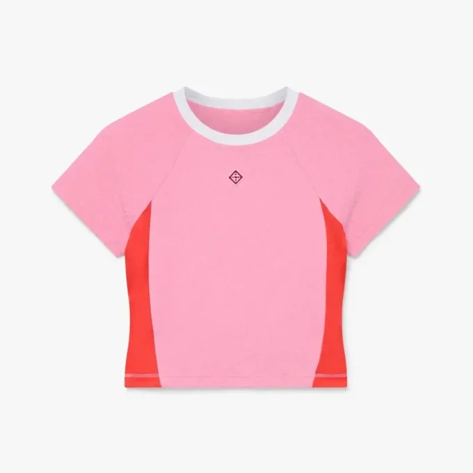Roze Monogram Rash Top met korte mouwen Roze Monogram Rash Top met korte mouwen
