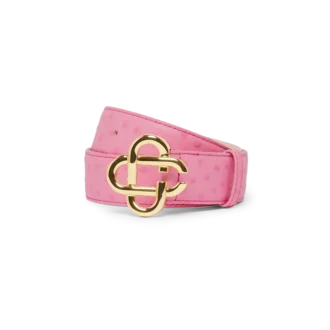 Roze riem met CC-logo in reliëf