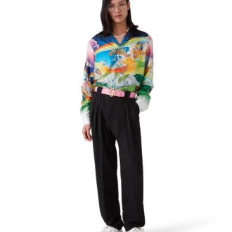 Roze riem met CC-logo in reliëf