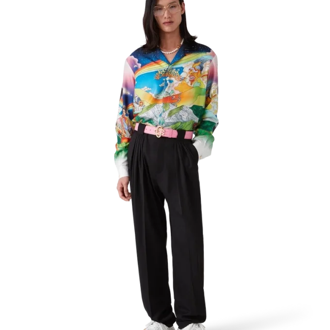 Roze riem met CC-logo in reliëf