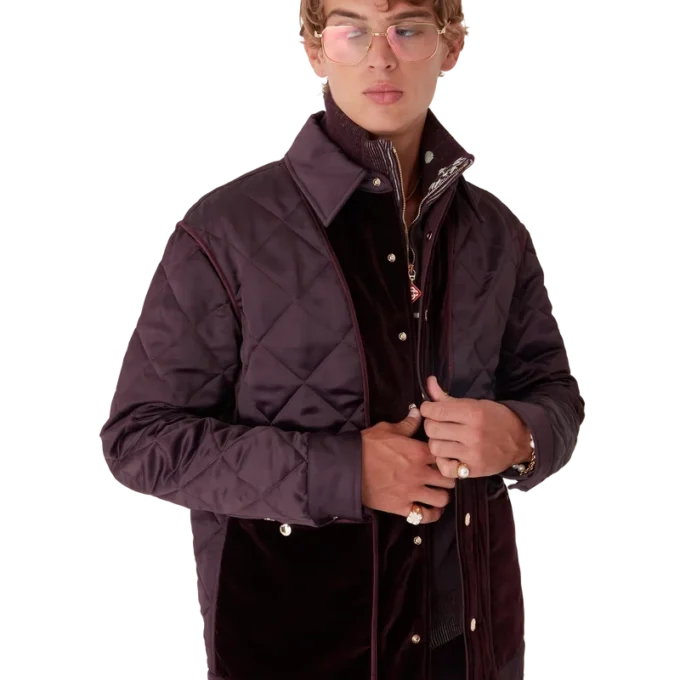 Satijnen gewatteerd jasje Satijnen gewatteerd jasje