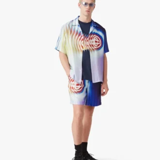 Shockwave zijden overhemd met korte mouwen