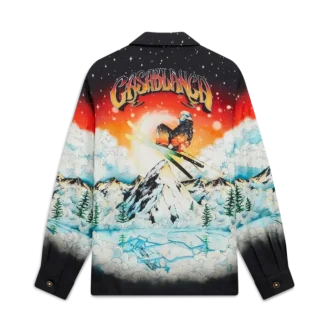 Ski Lake zijden twill overhemd met lange mouwen