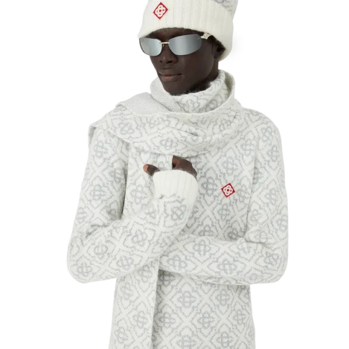 Ski Monogram Mohair Sjaal