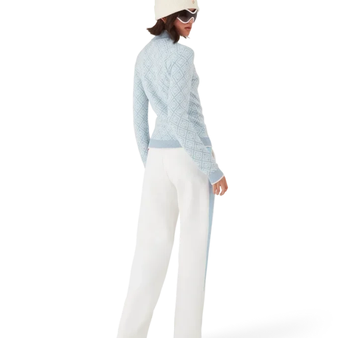 Ski Monogram Top met Hoge Kraag