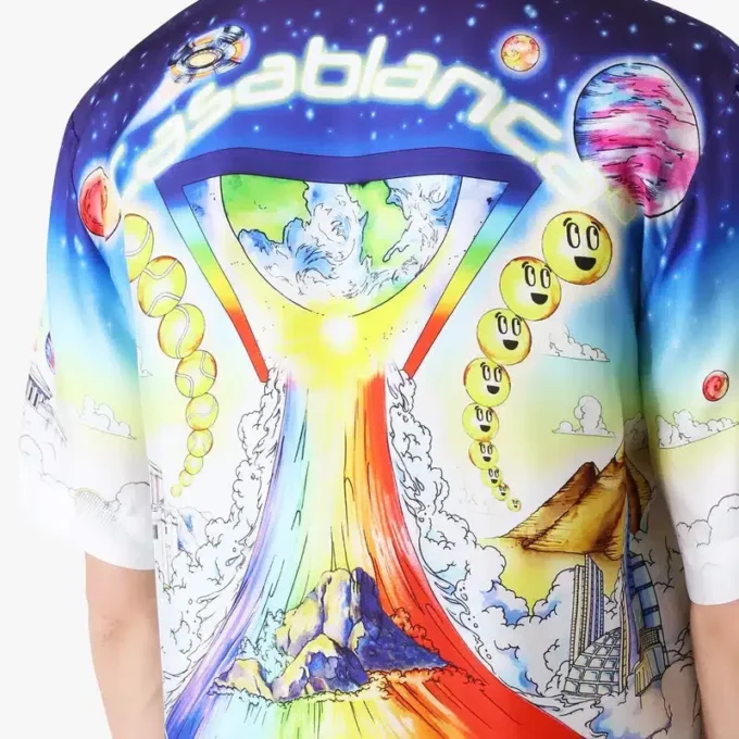 Solid Grooves zijden overhemd met korte mouwen