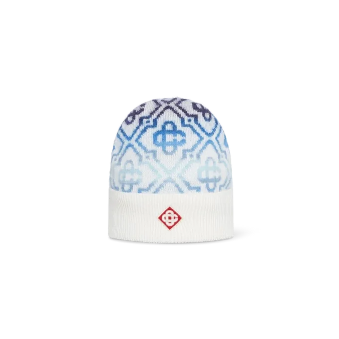 Space Dye Monogram Merino-muts