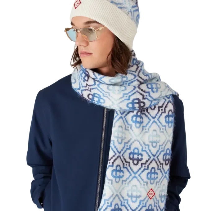 Space Dye Monogram Merino-muts