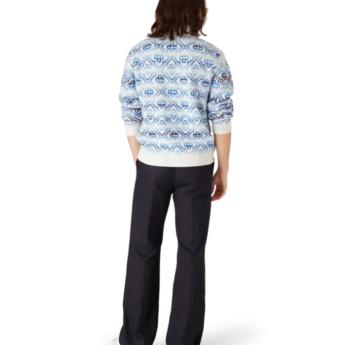 Space Dye Monogram merinowollen vest met lange mouwen Space Dye Monogram merinowollen vest met lange mouwen