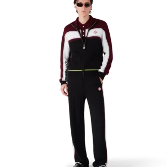 Stripe Merino gebreid trainingsjack Stripe Merino gebreid trainingsjack