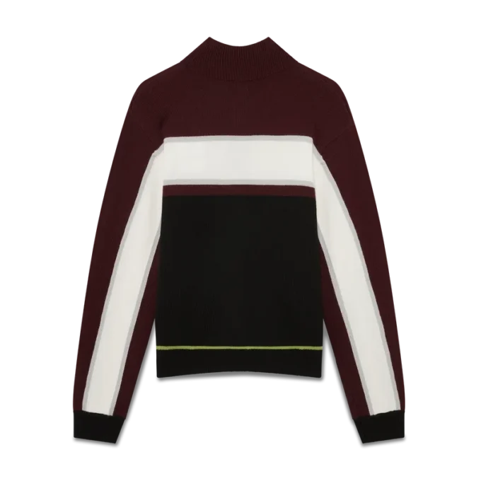 Stripe Merino gebreid trainingsjack