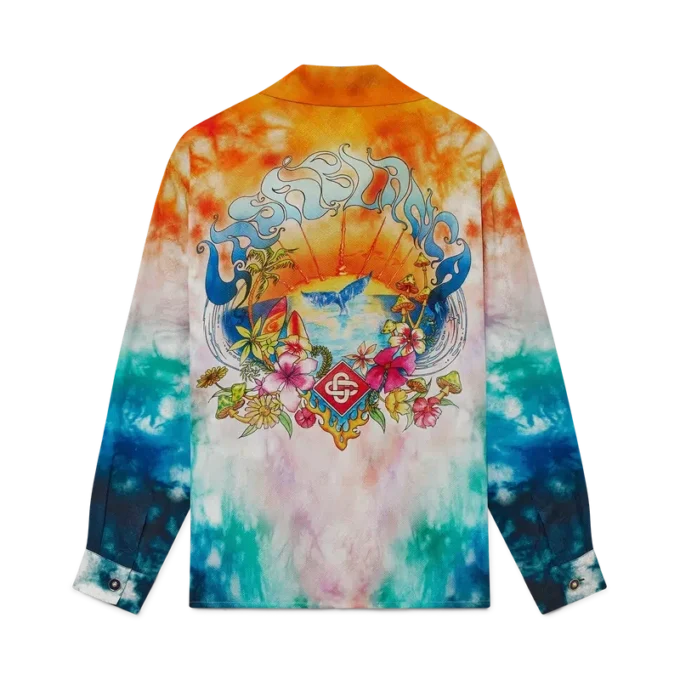 Surf Trip zijden overhemd met lange mouwen | Casablanca Paris