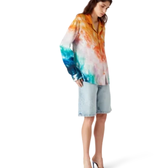 Surf Trip zijden overhemd met lange mouwen | Casablanca Paris