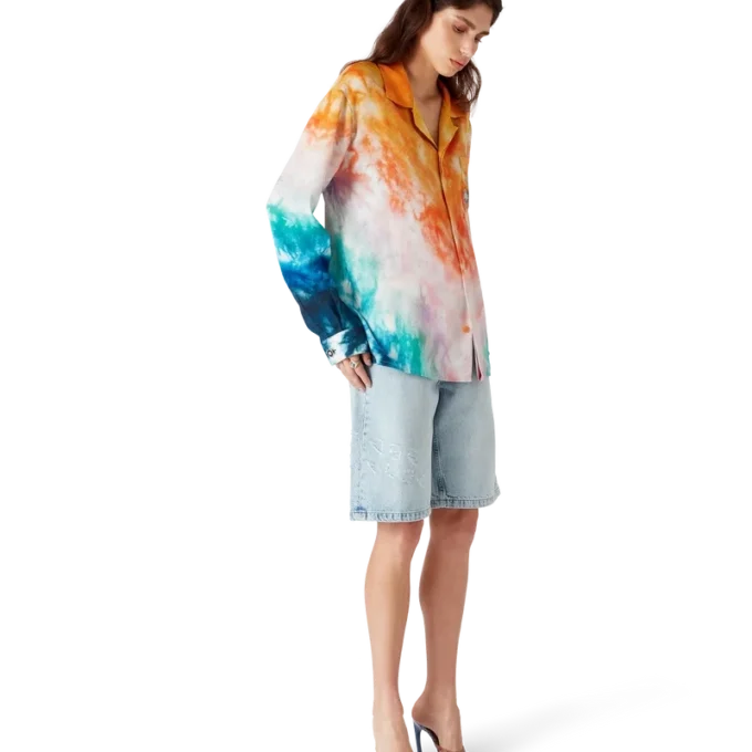 Surf Trip zijden overhemd met lange mouwen | Casablanca Paris