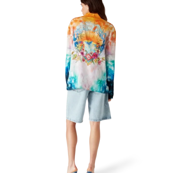 Surf Trip zijden overhemd met lange mouwen | Casablanca Paris