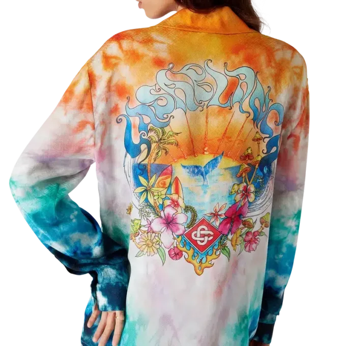 Surf Trip zijden overhemd met lange mouwen | Casablanca Paris