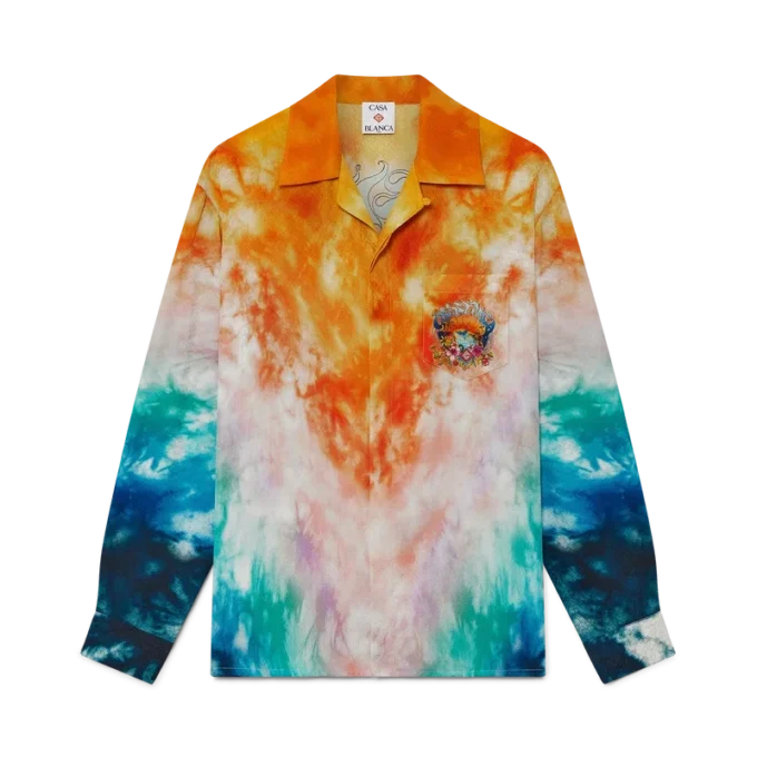 Surf Trip zijden overhemd met lange mouwen | Casablanca Paris