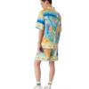 Surreal Pool zijden shirt met korte mouwen in shorts