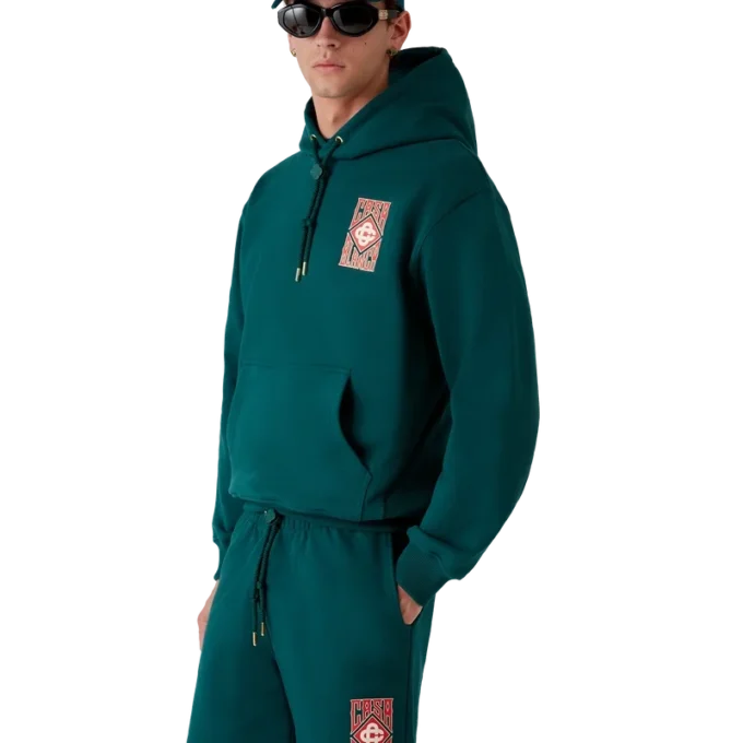 Sweatshirt met capuchon en Gothic-logo Sweatshirt met capuchon en Gothic-logo