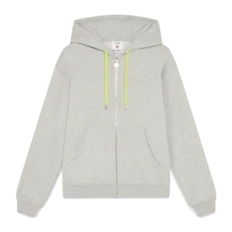 Sweatshirt met capuchon en ritssluiting van kasjmiermix