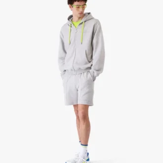 Sweatshirt met capuchon en ritssluiting van kasjmiermix