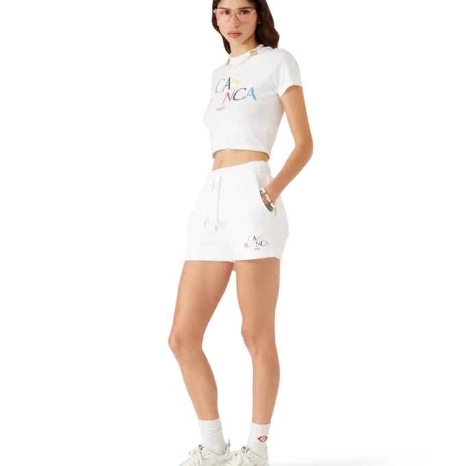 Sweatshorts met gestapeld logo Sweatshorts met gestapeld logo