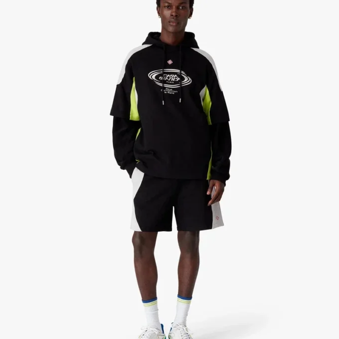 Sweatshorts met kleurblokken