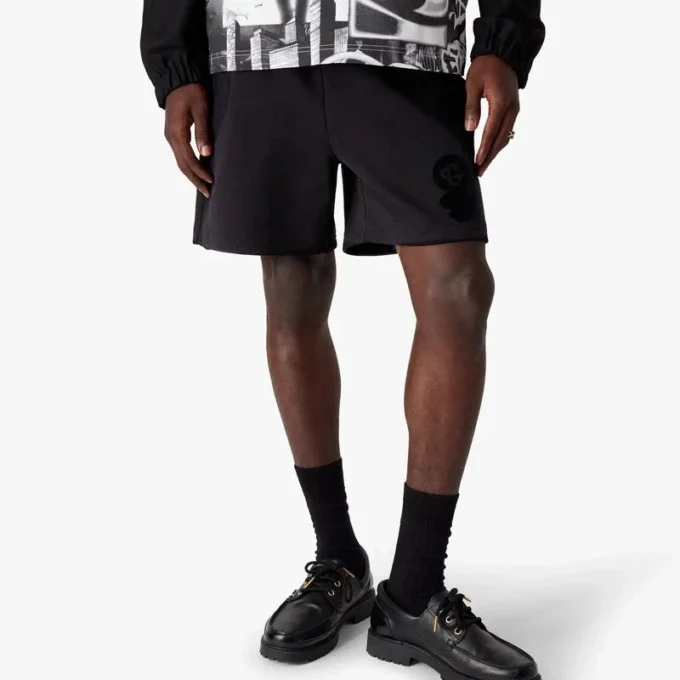 Sweatshorts met Squash-logo in flockprint