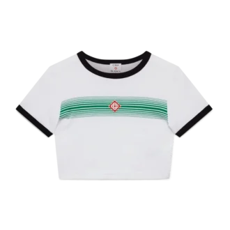 T-shirt met gestreept randje