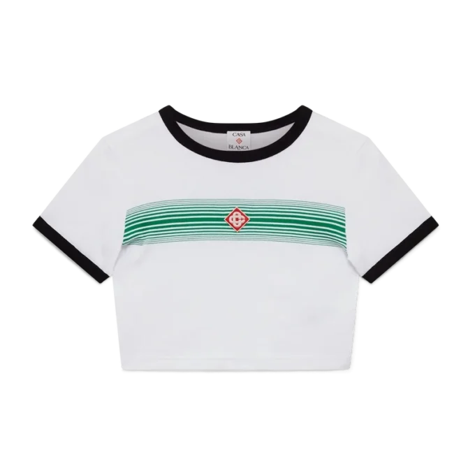 T-shirt met gestreept randje T-shirt met gestreept randje