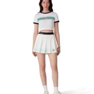 T-shirt met gestreept randje