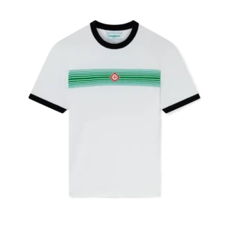 T-shirt met gestreepte rand