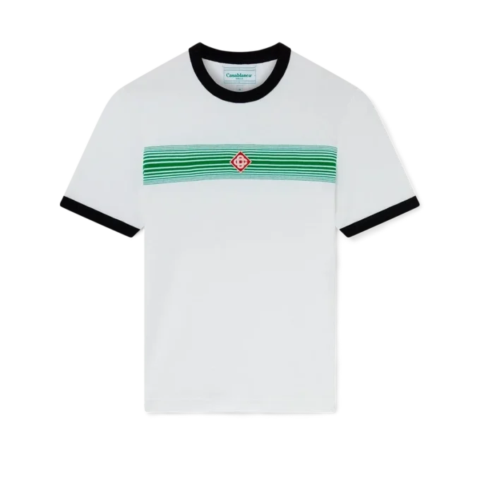 T-shirt met gestreepte rand