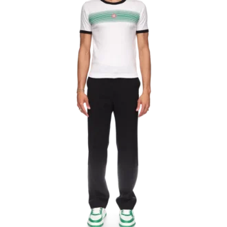 T-shirt met gestreepte rand