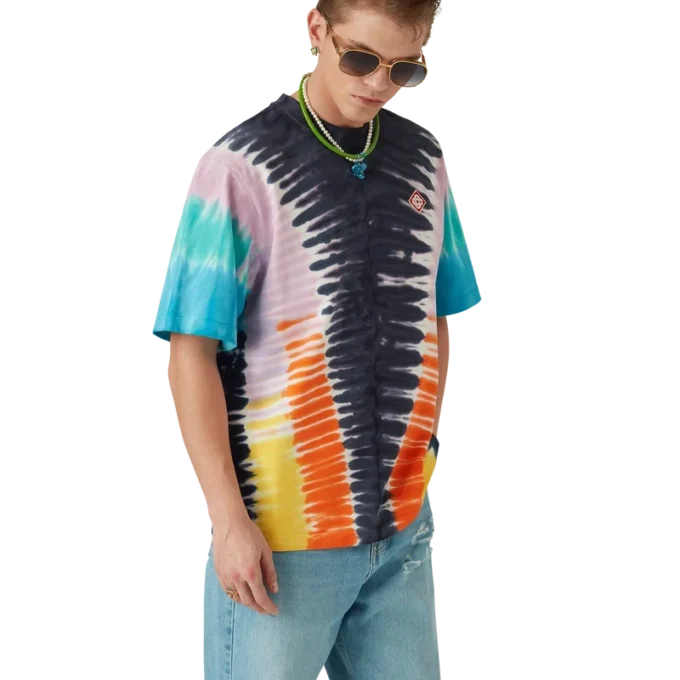 T-shirt met kleurverloop in tie-dye-stijl