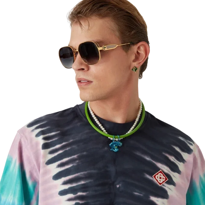 T-shirt met kleurverloop in tie-dye-stijl