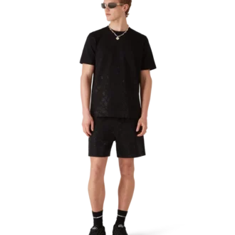 T-shirt met korte mouwen en Crystal Monogram-logo