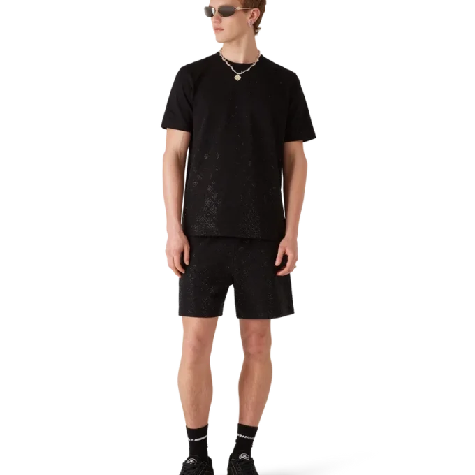 T-shirt met korte mouwen en Crystal Monogram-logo