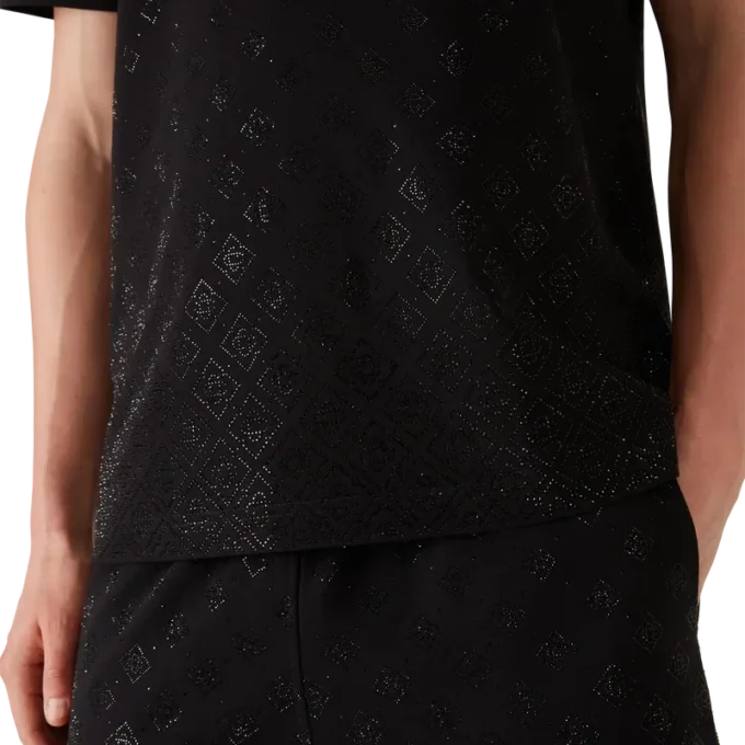 T-shirt met korte mouwen en Crystal Monogram-logo